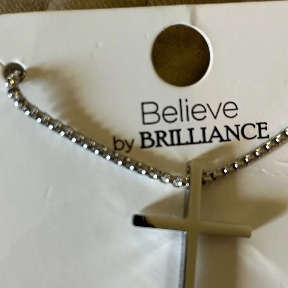 Men's 24” Stainless Steel Cross Necklace Set - Picture 7 of 8